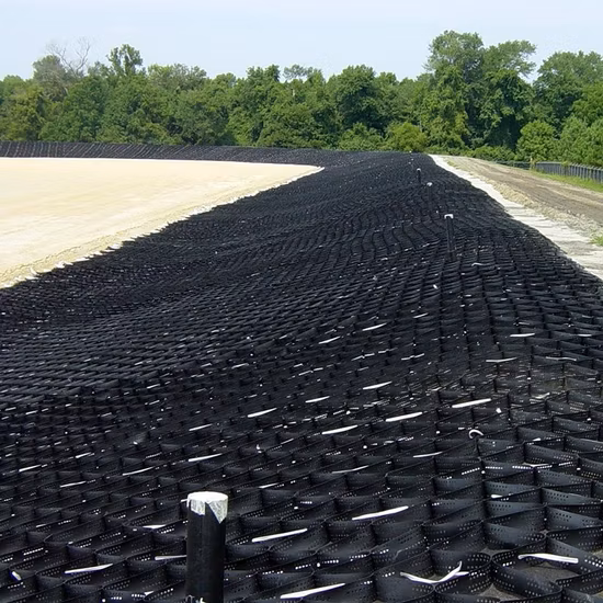 Produtos de terraplenagem Geocélulas HDPE para estabilizador de solo de entrada de automóveis de muro de arrimo